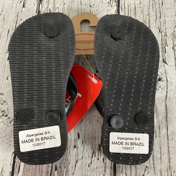 Havaianas DC Heroes Batman & Green Lantern Child Sz 10 Black & Green Flip Flops - Picture 3 of 3